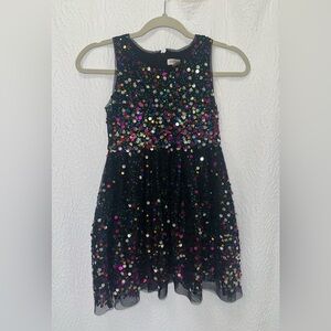 CAT & JACK Multicolor Sequin Black Kids Dress